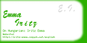 emma iritz business card